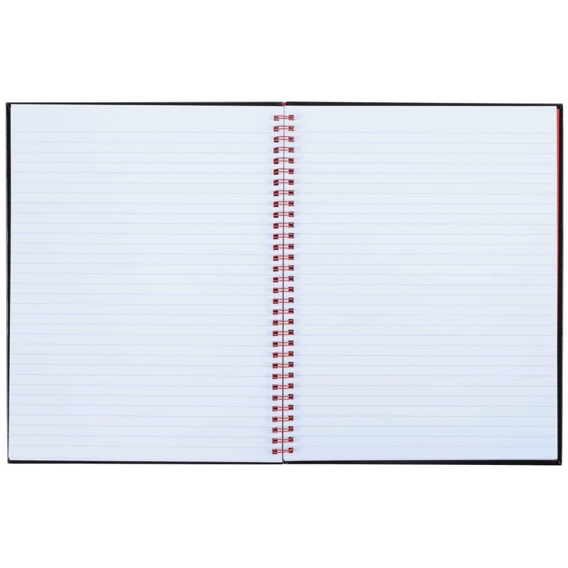 Black n' Red Twin Wire Hardcover Notebook, 11" x 8-1/2", Black/Red, 70 Ruled Sheets, Sold as 5 Pack (K67030) - Image 3